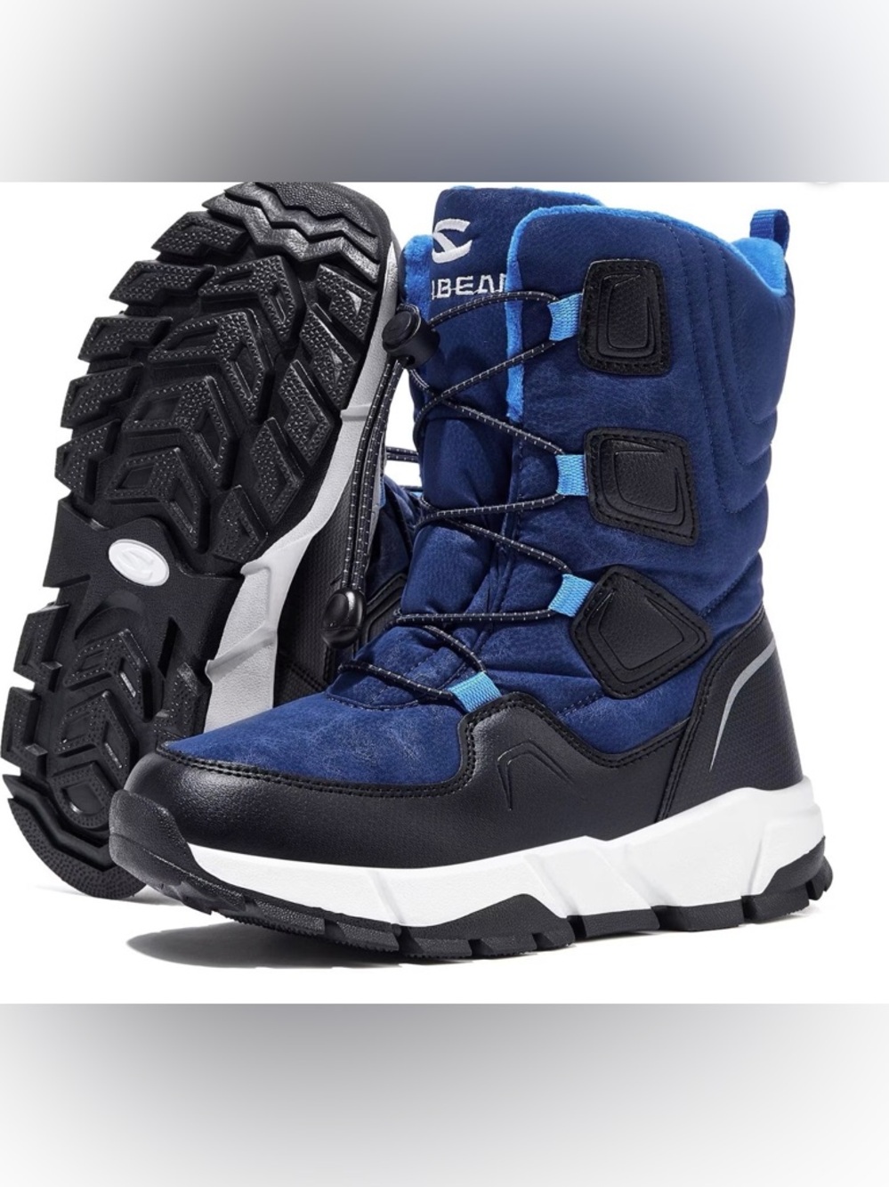 Children's Navy Blue Snow Boot with Easy Toggle Closure